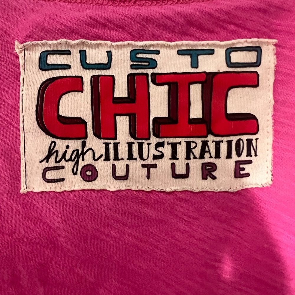 Custo Barcelona Pink and Beige Patterned Dress S TUNIC 
dress made exclusivel - Picture 6 of 6
